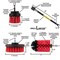 Drill Brush Power Scrubber By Useful Products 5 in W 7 in L Brush, Red R-S-42J-5X-QC-DB - alternate 7